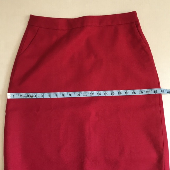 Lands end cranberry rose wool Aline skirt size 8 - Picture 10 of 10
